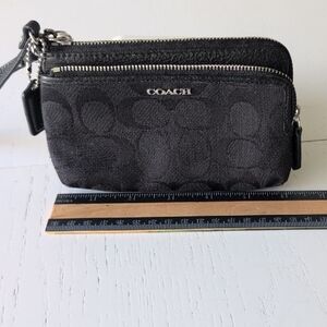 Coach Black Signature Wristlet